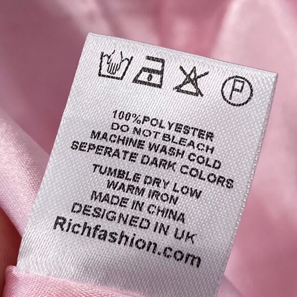 NWT RICH FASHION Dress L Pink Tweed Boucle Jeweled&Beaded-All-Over A-Line Knee - Picture 4 of 8